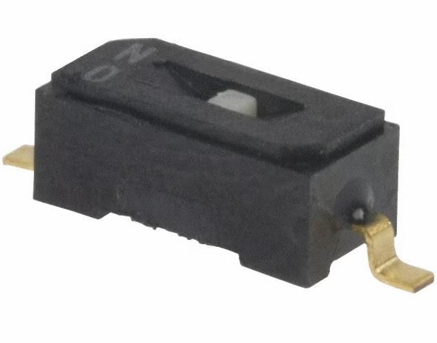 CHS-01TB Διακόπτες DIP SPST 1 θέση Επιφάνεια Mount Slide Actuator 100mA 6VDC